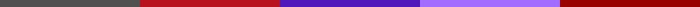 A bar of colors. From left to right, middle gray, medium red, deep purple, lighter purple, deep red.